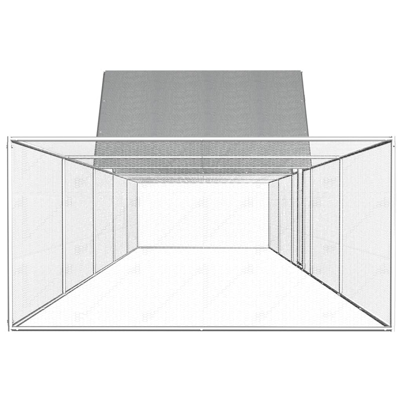 Load image into Gallery viewer, VidaXL Kippenren 10x2x2 m gegalvaniseerd staal
