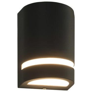 Vidaxl buitenwandlampen 2 st 35 w halfrond zwart
