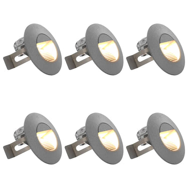 Vidaxl led-buitenwandlampen 6 st 2 w rond zilverkleurig