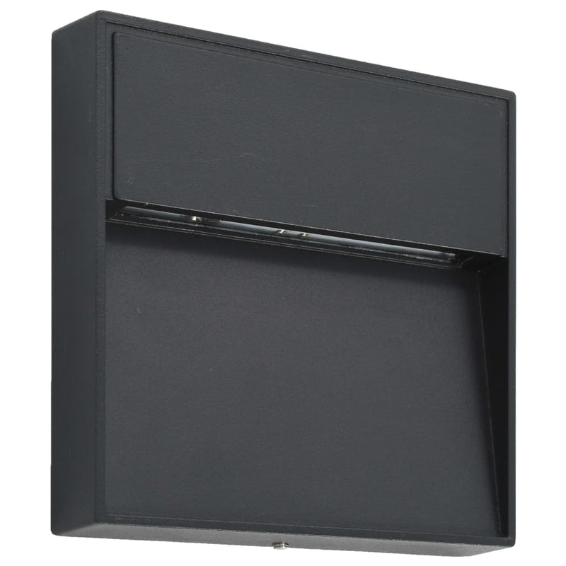 Load image into Gallery viewer, VidaXL LED-buitenwandlampen 2 st 3 W vierkant zwart
