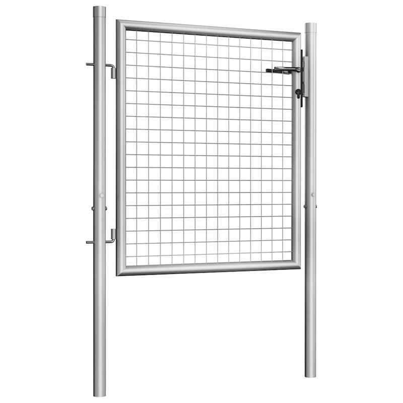 Load image into Gallery viewer, Vidaxl tuinpoort gegalvaniseerd staal 100x75 cm zilver
