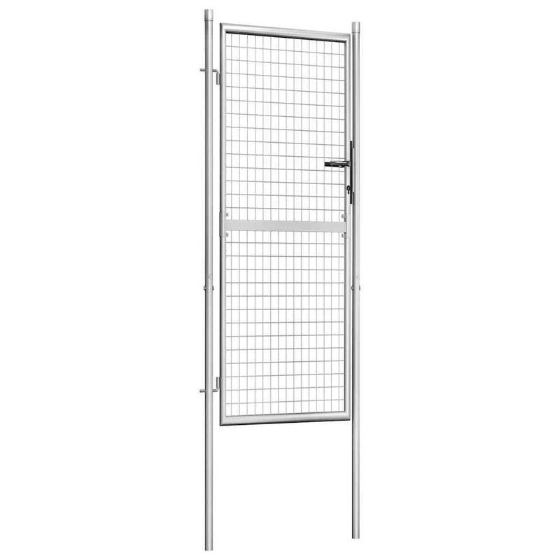 ギャラリービューアに画像をロードする, Vidaxl tuinpoort gegalvaniseerd staal 100x200 cm zilver

