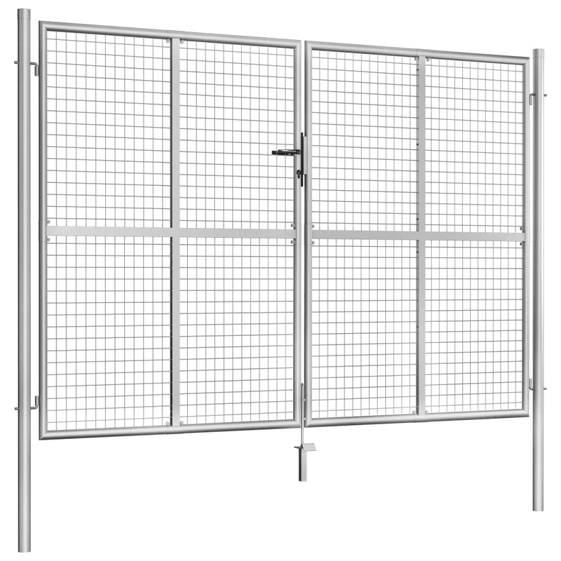 Load image into Gallery viewer, VidaXL Poort 306x225 cm gegalvaniseerd staal zilverkleurig
