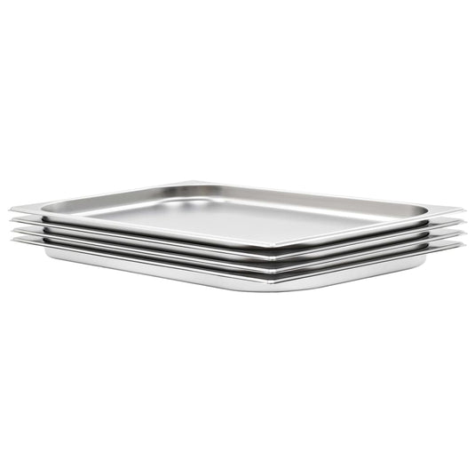 Vidaxl gastronormbakken 4 st gn 1 1 20 mm roestvrij staal