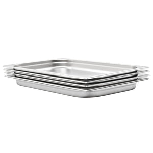 Vidaxl gastronormbakken 4 st gn 1 1 40 mm roestvrij staal