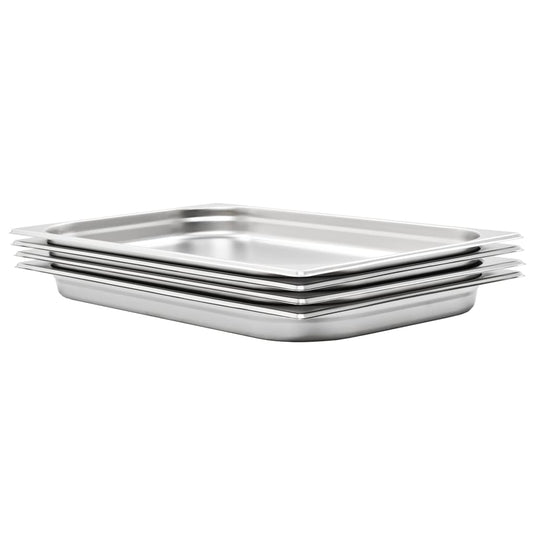Vidaxl gastronormbakken 4 st gn 1 1 40 mm roestvrij staal