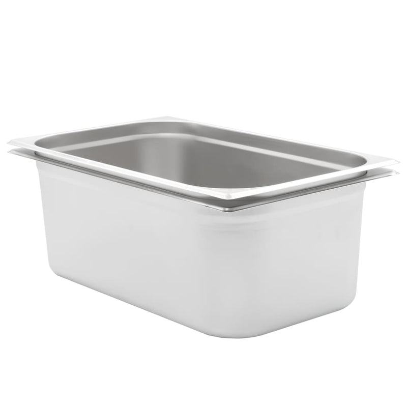 Load image into Gallery viewer, Vidaxl gastronormbakken 2 st gn 1 1 200 mm roestvrij staal
