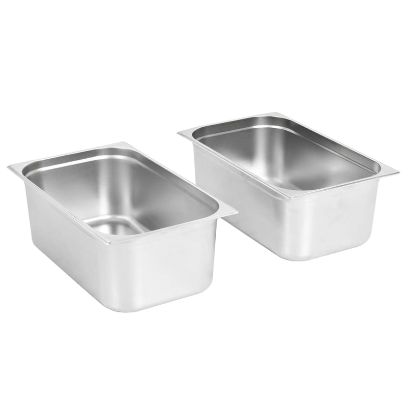 Load image into Gallery viewer, Vidaxl gastronormbakken 2 st gn 1 1 200 mm roestvrij staal
