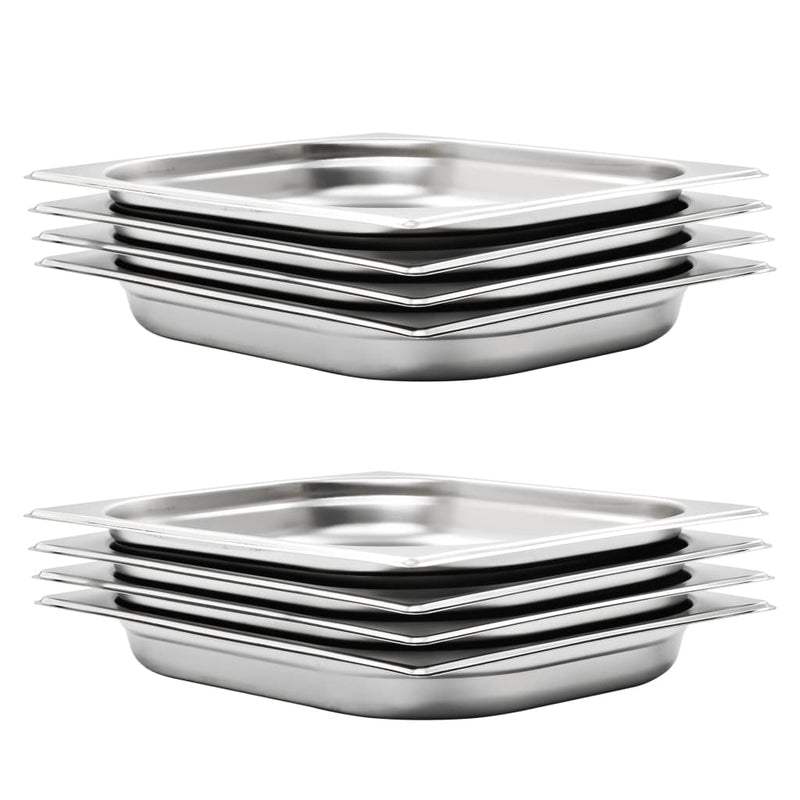 Load image into Gallery viewer, Vidaxl gastronormbakken 8 st gn 1 2 40 mm roestvrij staal
