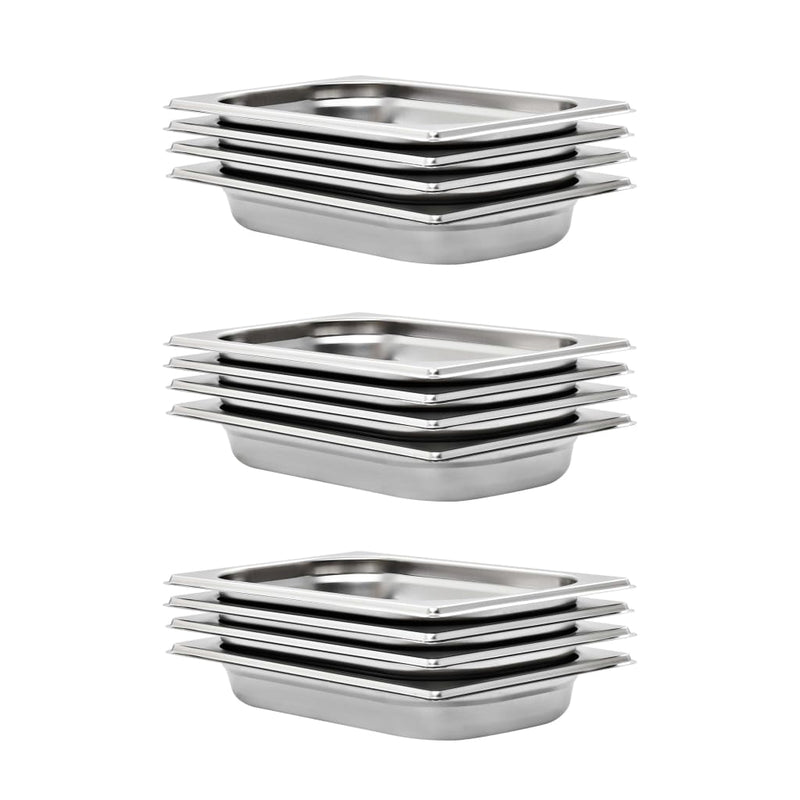 Load image into Gallery viewer, Vidaxl gastronormbakken 12 st gn 1 4 40 mm roestvrij staal
