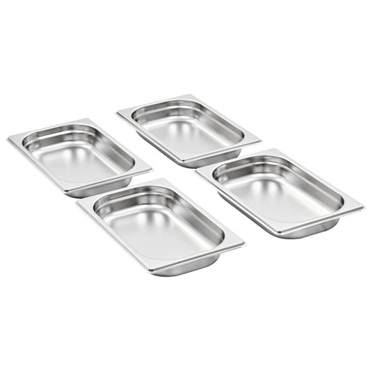 Vidaxl gastronormbakken 12 st gn 1 4 40 mm roestvrij staal