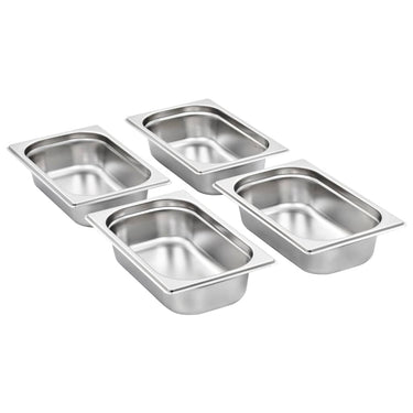 Vidaxl gastronormbakken 8 st gn 1 4 65 mm roestvrij staal