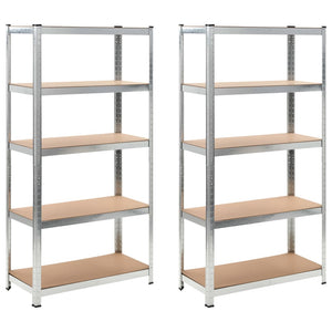 Vidaxl opbergrekken 2 st 90x40x180 cm mdf