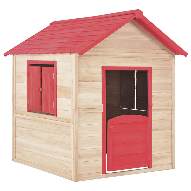 Load image into Gallery viewer, Vidaxl kinderspeelhuis vurenhout rood
