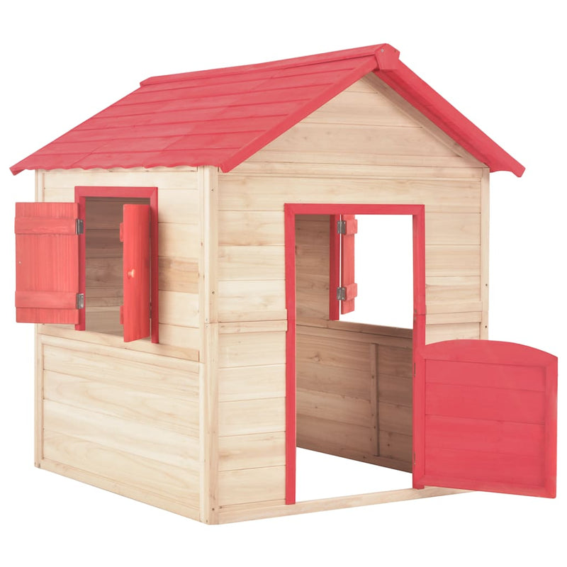 Load image into Gallery viewer, Vidaxl kinderspeelhuis vurenhout rood
