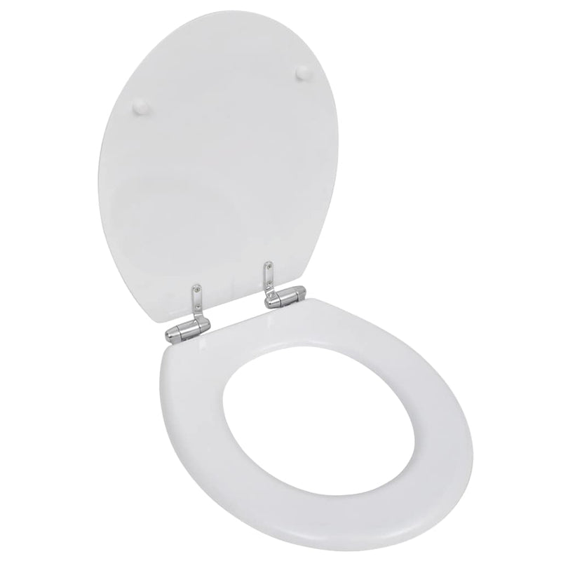 Load image into Gallery viewer, VidaXL Toiletbril met soft-closedeksel 2 st MDF wit
