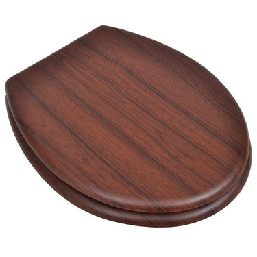 Vidaxl toiletbrillen met deksels 2 st mdf bruin