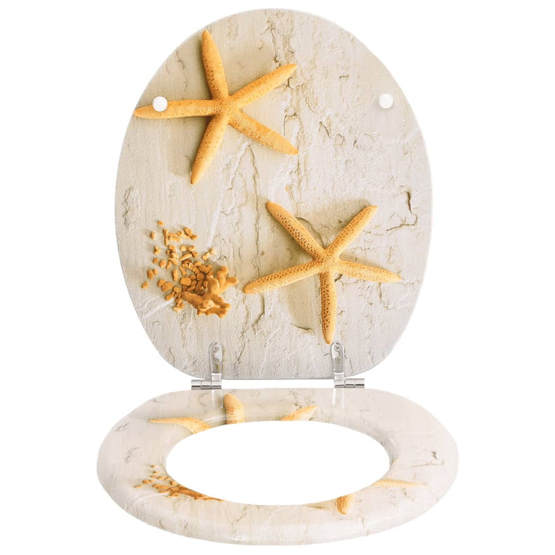 Load image into Gallery viewer, Vidaxl toiletbrillen met deksels 2 st zeester mdf
