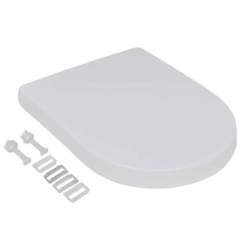 Load image into Gallery viewer, Vidaxl toiletbrillen met soft-close deksels 2 st kunststof wit
