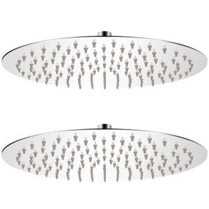 Vidaxl regendouchekop 2 st rond 30 cm roestvrij staal