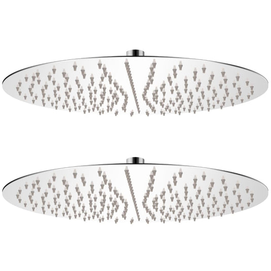 Vidaxl regendouchekop 2 st rond 40 cm roestvrij staal