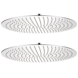Vidaxl regendouchekop 2 st rond 50 cm roestvrij staal