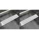 VidaXL Doucheafvoer 2 st rechthoekig golvend 530x140 mm roestvrij staal