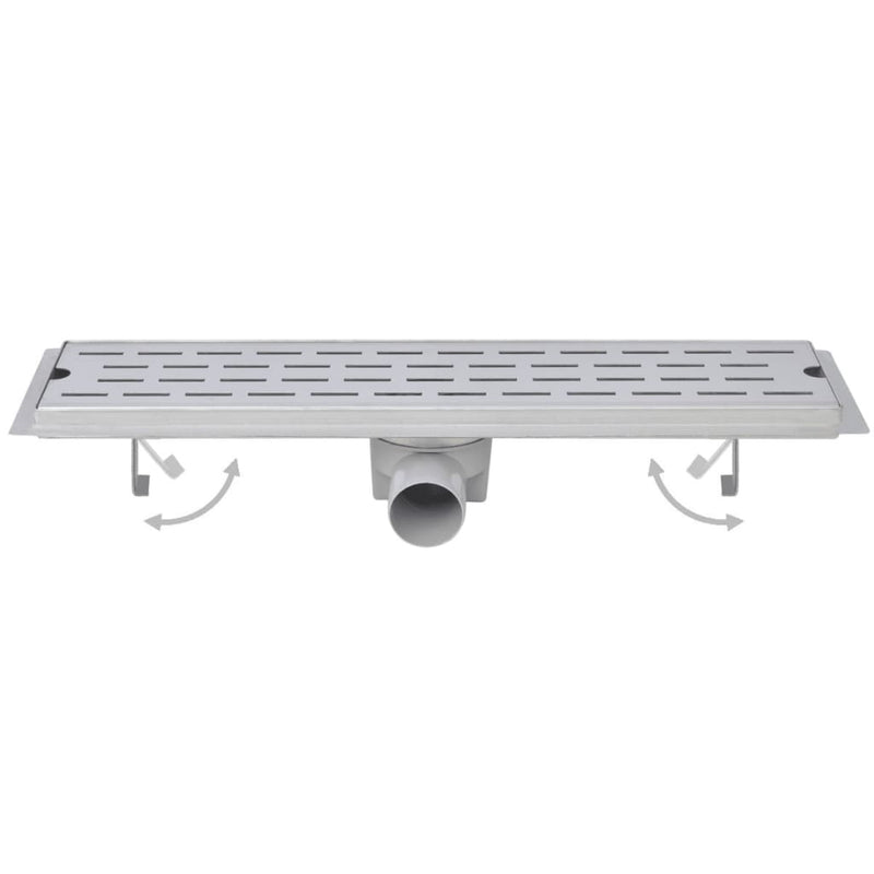 Load image into Gallery viewer, VidaXL Doucheafvoer 2 st rechthoekig golf 730x140 mm roestvrij staal
