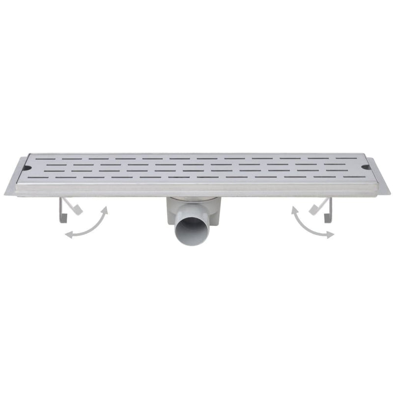 Load image into Gallery viewer, VidaXL Doucheafvoer 2 st rechthoekig bubbel 930x140 mm roestvrij staal
