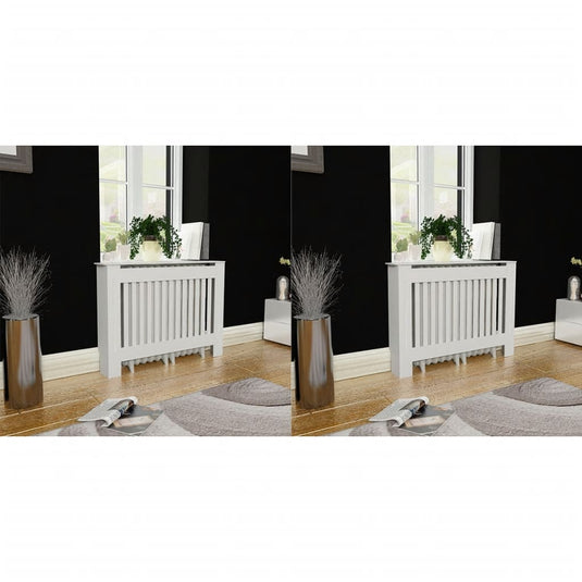 Vidaxl radiatorombouw 2 st 112 cm mdf wit