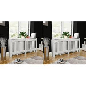 Vidaxl radiatorombouw 2 st 172 cm mdf wit