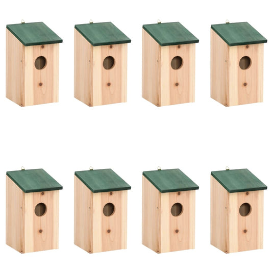 VidaXL Vogelhuisjes 8 st 12x12x22 cm hout