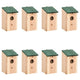 Vidaxl vogelhuisjes 8 st 12x12x22 cm hout