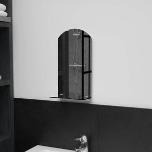 Vidaxl wandspiegel met schap 20x40 cm gehard glas