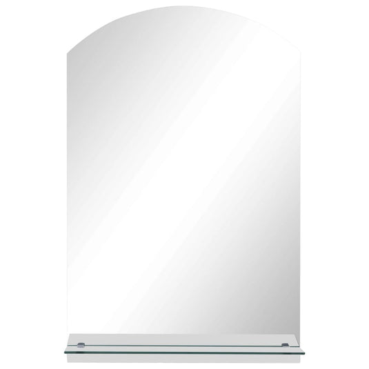 Vidaxl wandspiegel met schap 40x60 cm gehard glas