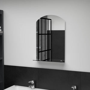 Vidaxl wandspiegel met schap 40x60 cm gehard glas