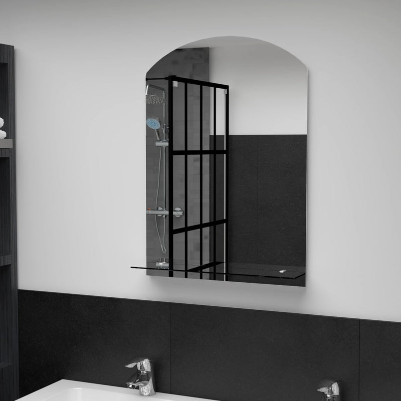 Load image into Gallery viewer, VidaXL Wandspiegel met schap 50x70 cm gehard glas
