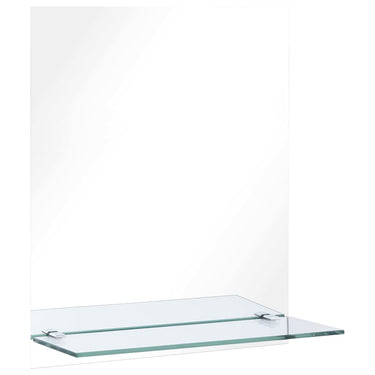 Vidaxl wandspiegel met schap 20x40 cm gehard glas