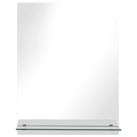 Vidaxl wandspiegel met schap 20x40 cm gehard glas