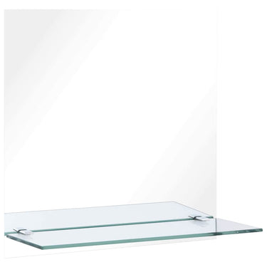 Vidaxl wandspiegel met schap 30x30 cm gehard glas