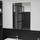 Vidaxl wandspiegel met schap 50x70 cm gehard glas