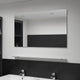 Vidaxl wandspiegel met schap 100x60 cm gehard glas