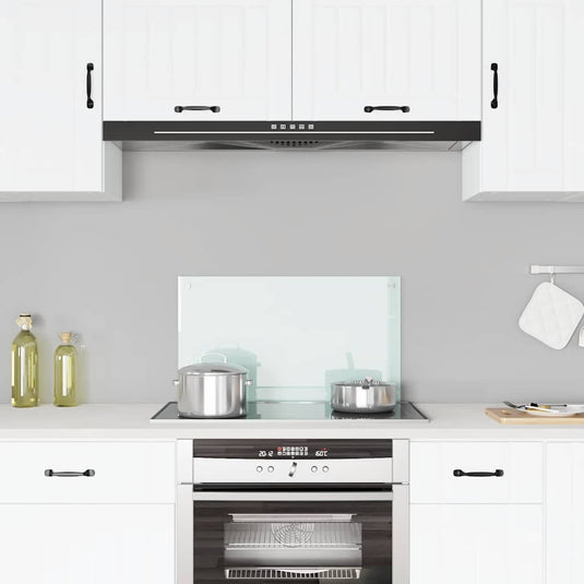 Vidaxl spatscherm keuken 70x40 cm gehard glas wit
