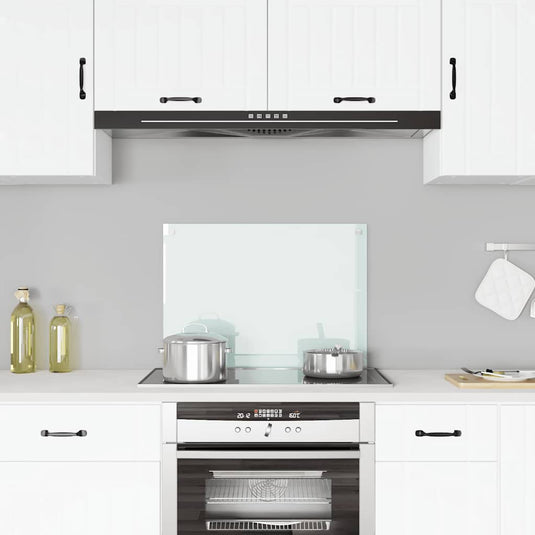 Vidaxl spatscherm keuken 70x50 cm gehard glas wit