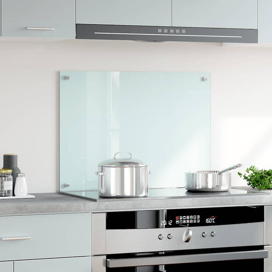 Vidaxl spatscherm keuken 70x50 cm gehard glas melkwit