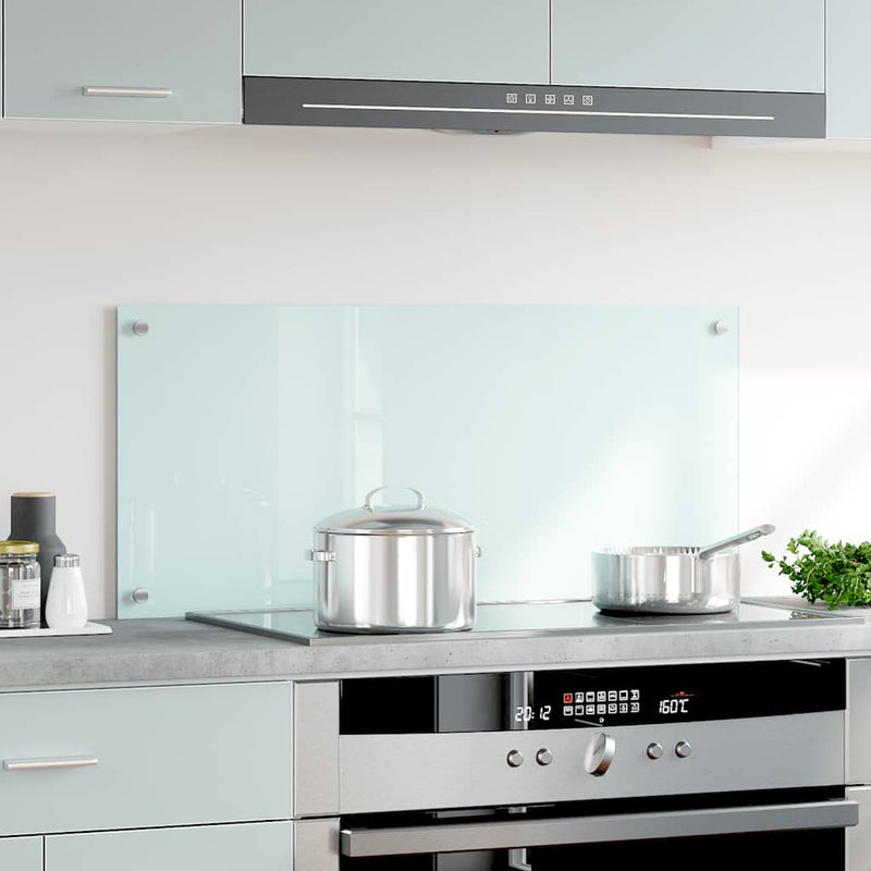 Load image into Gallery viewer, Vidaxl spatscherm keuken 90x40 cm gehard glas wit
