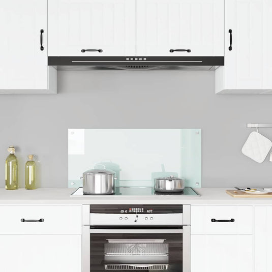 Vidaxl spatscherm keuken 90x40 cm gehard glas wit