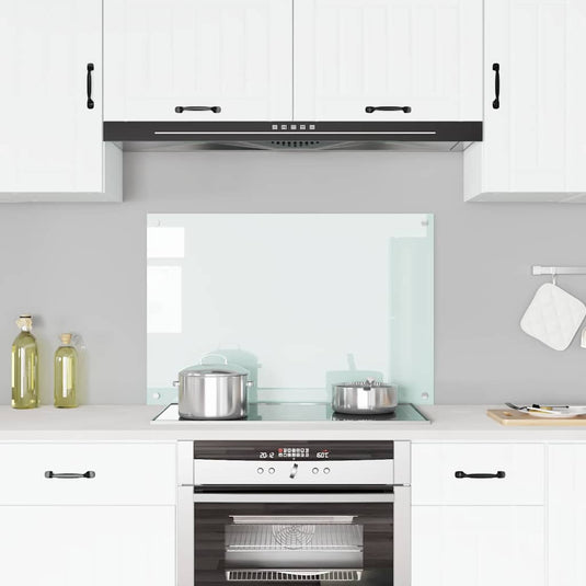 Vidaxl spatscherm keuken 90x60 cm gehard glas melkwit