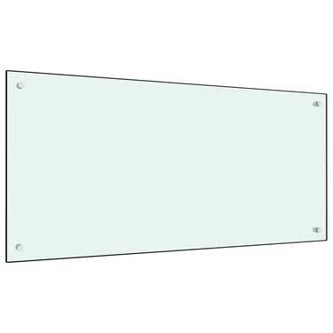 Vidaxl spatscherm keuken 100x50 cm gehard glas wit