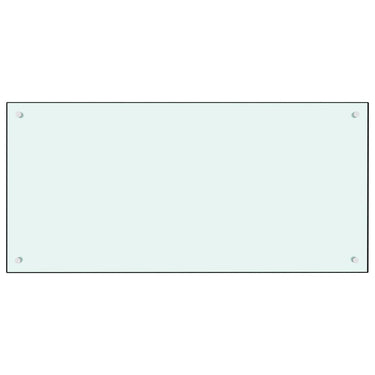 Vidaxl spatscherm keuken 100x50 cm gehard glas wit